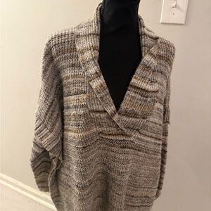 Cozy Knit Cowl Neck Sweater in Gray
